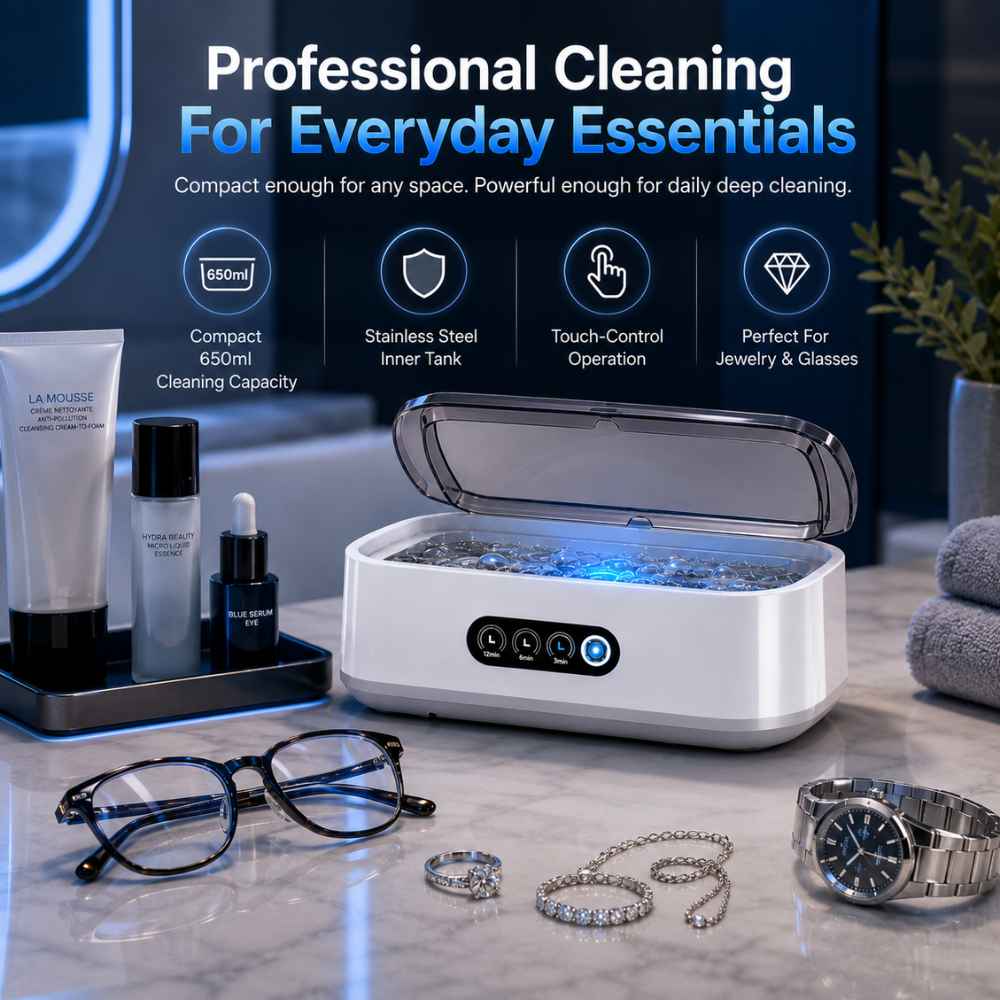 Digital ultrasonic cleaner everyday essentials