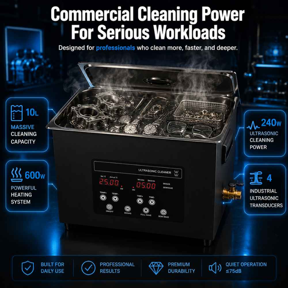 Commercial 10L Ultrasonic cleaner