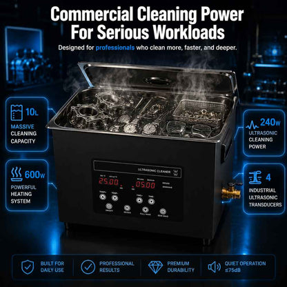 Commercial 10L Ultrasonic cleaner