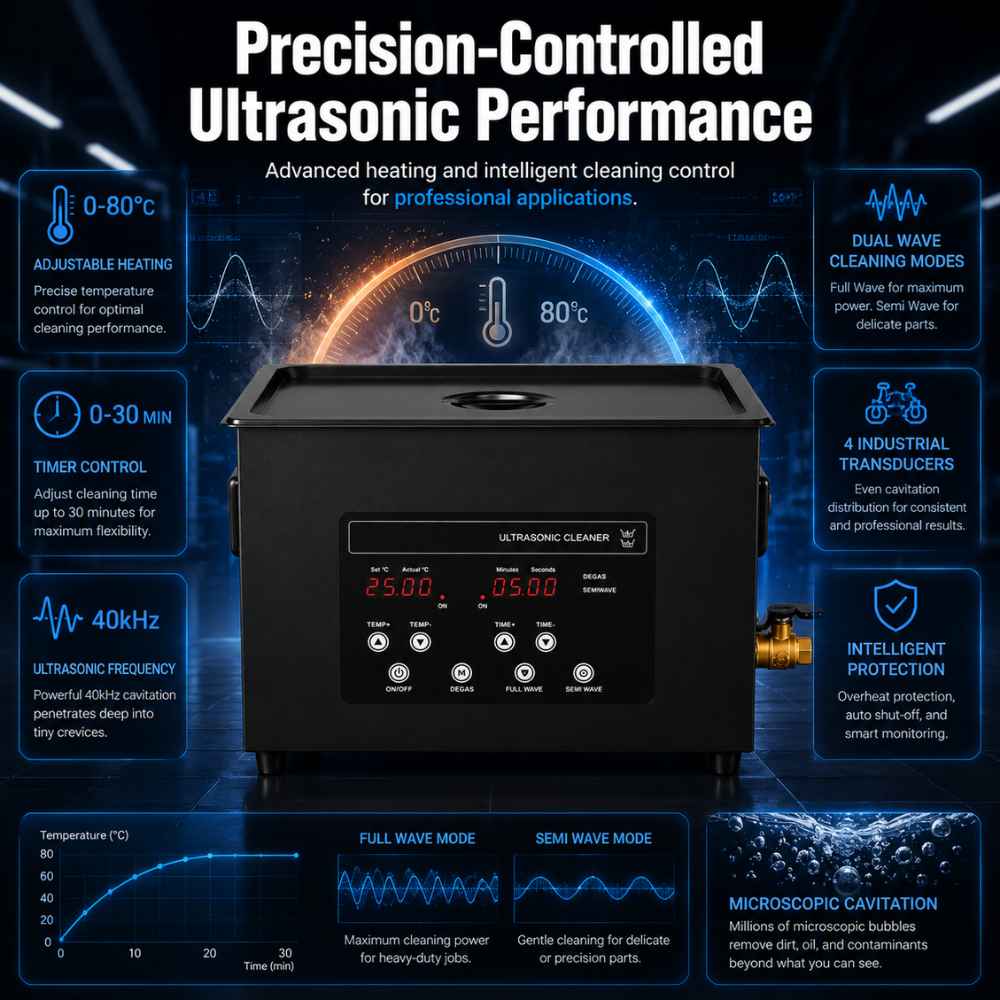 10L Ultrasonic cleaner full precision controlled