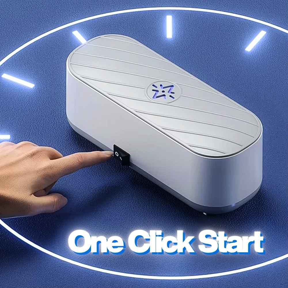 Start of the Mini ultrasonic cleaner
