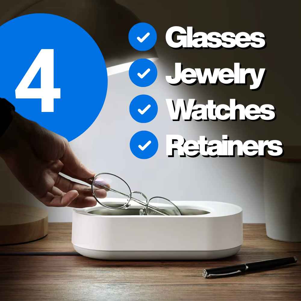 Portable Ultrasonic Cleaner for Glasses & Jewelry