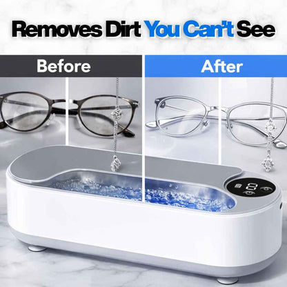 Small ultrasonic cleaner for Glasses & Delicate Items after utilisation