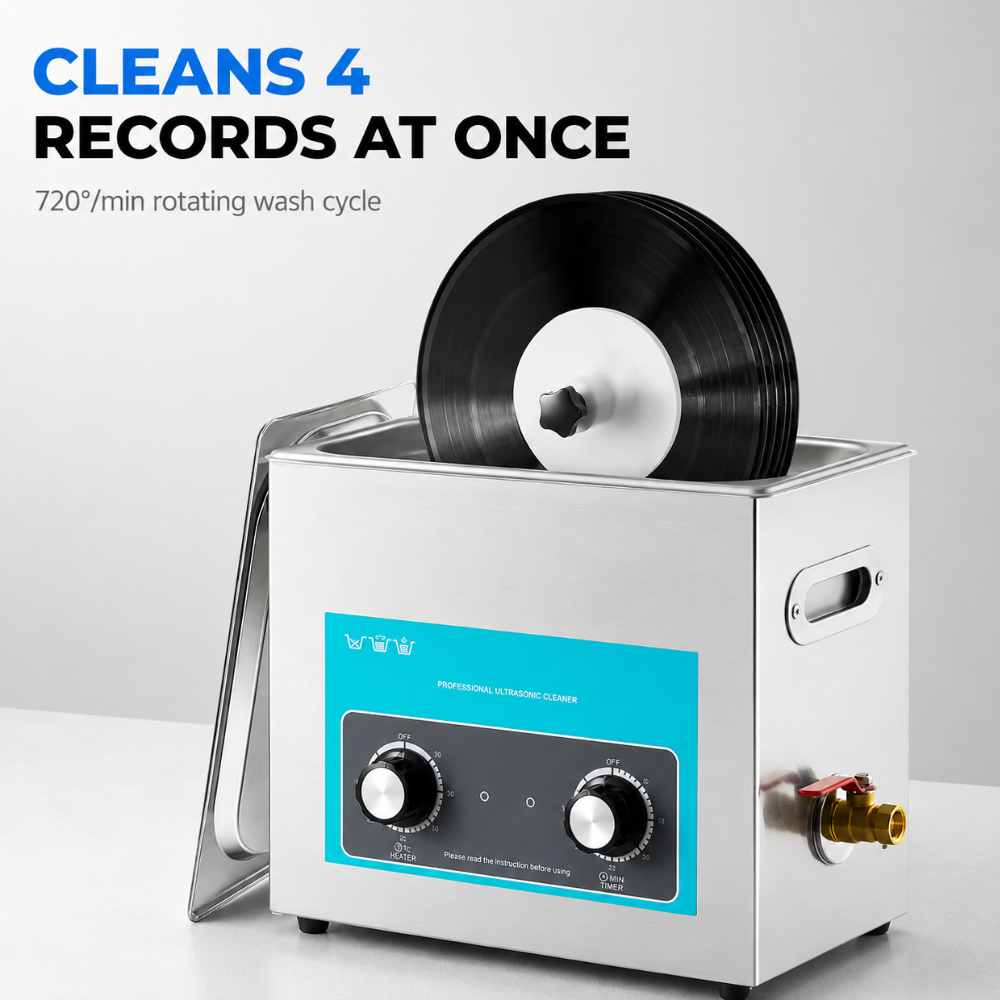4 records at once Ultrasonic record cleaner