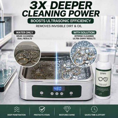 Ultrasonic Glasses Cleaner Solution deep clean
