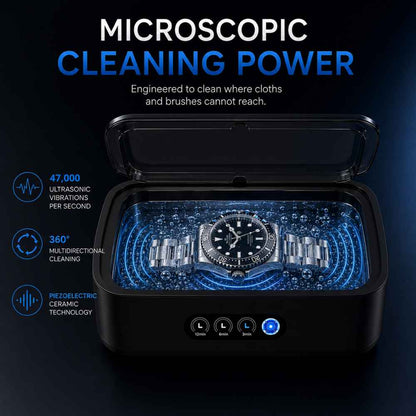 Ultrasonic watch cleaner microscopic cleaning