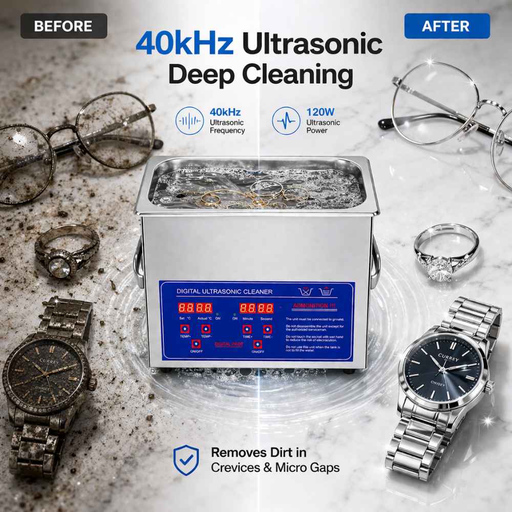 Benchtop ultrasonic cleaner​ before / after