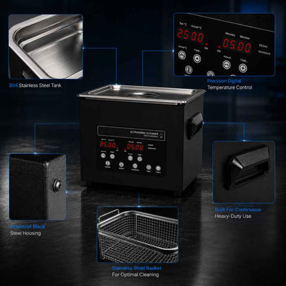 Heated ultrasonic cleaner inside & outside