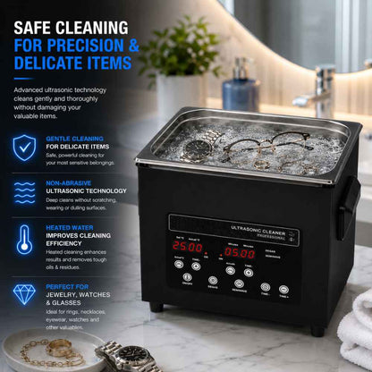 Heated ultrasonic cleaner safe