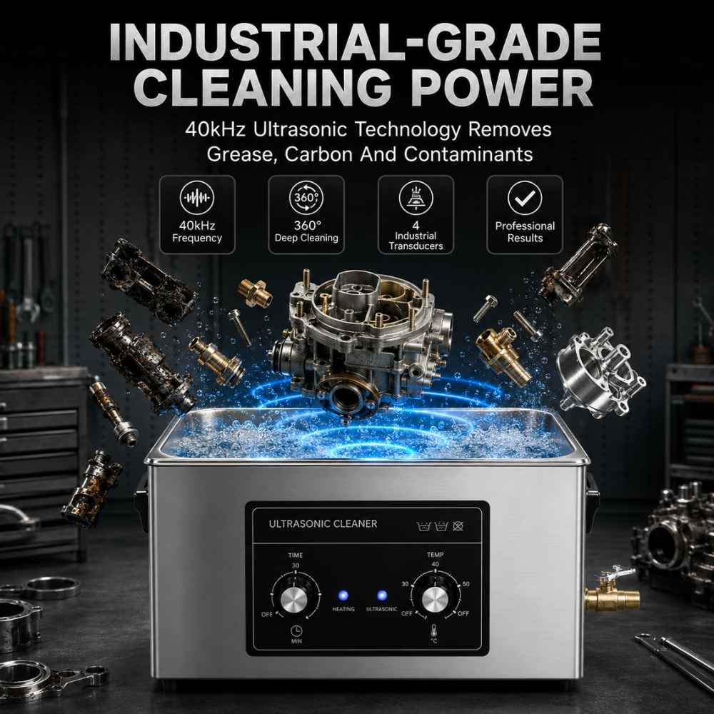 Industrial grade cleaning power inside this 30l Ultrasonic cleaner