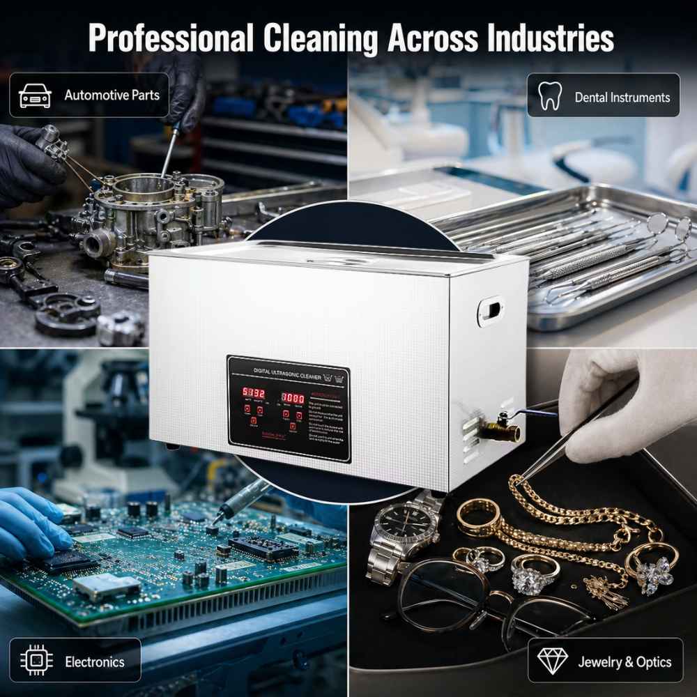 4 possibilities to clean with the Large industrial ultrasonic cleaner​