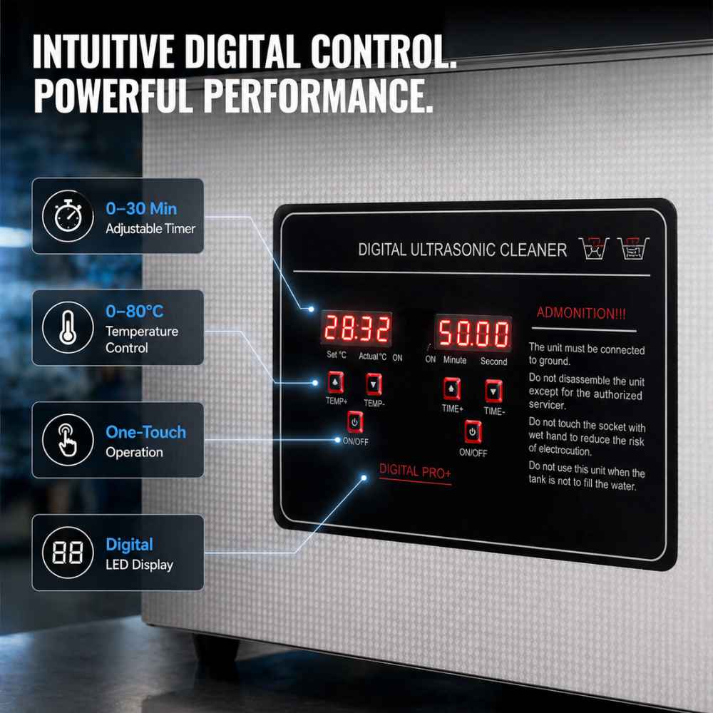 Digital control of the Large industrial ultrasonic cleaner​