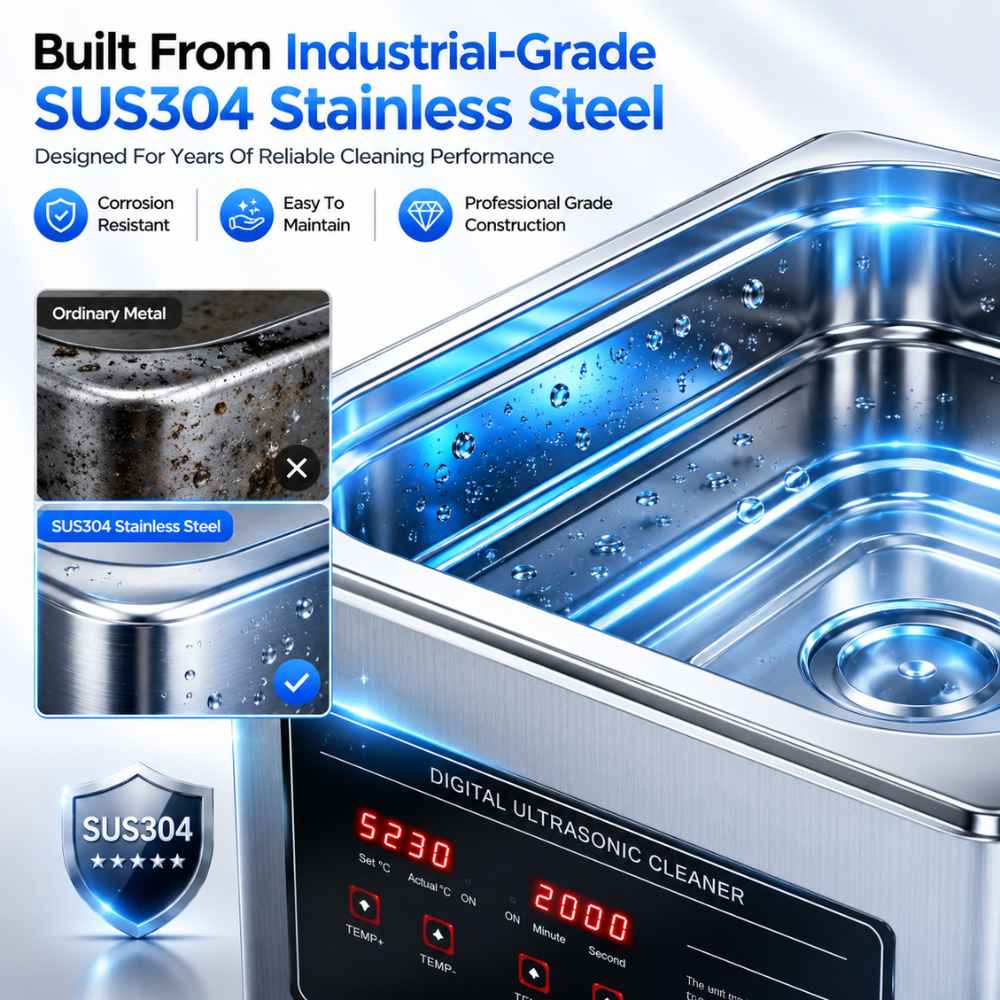 Sus304 Stainless ultrasonic cleaner 
