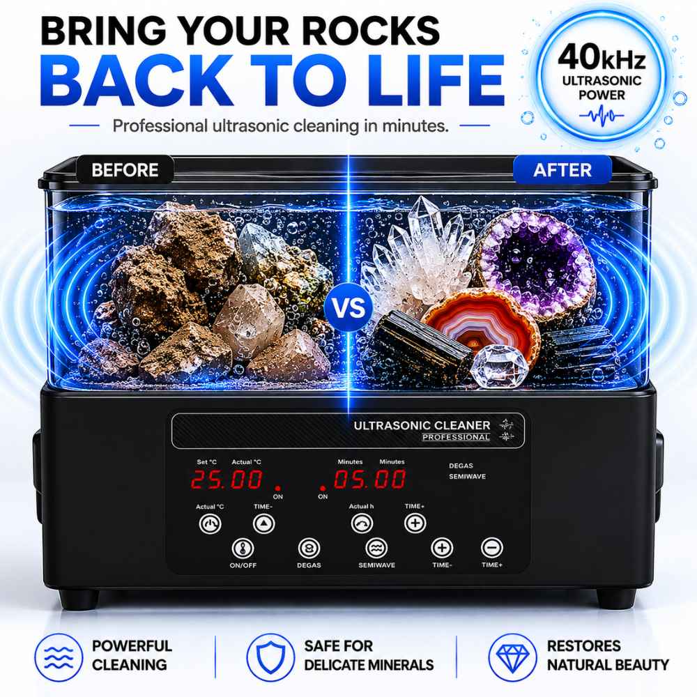 The Ultrasonic cleaner for rocks can back to life your rock