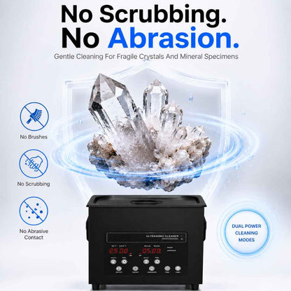 No scrubbing, no abrasion with this Ultrasonic cleaner for rocks