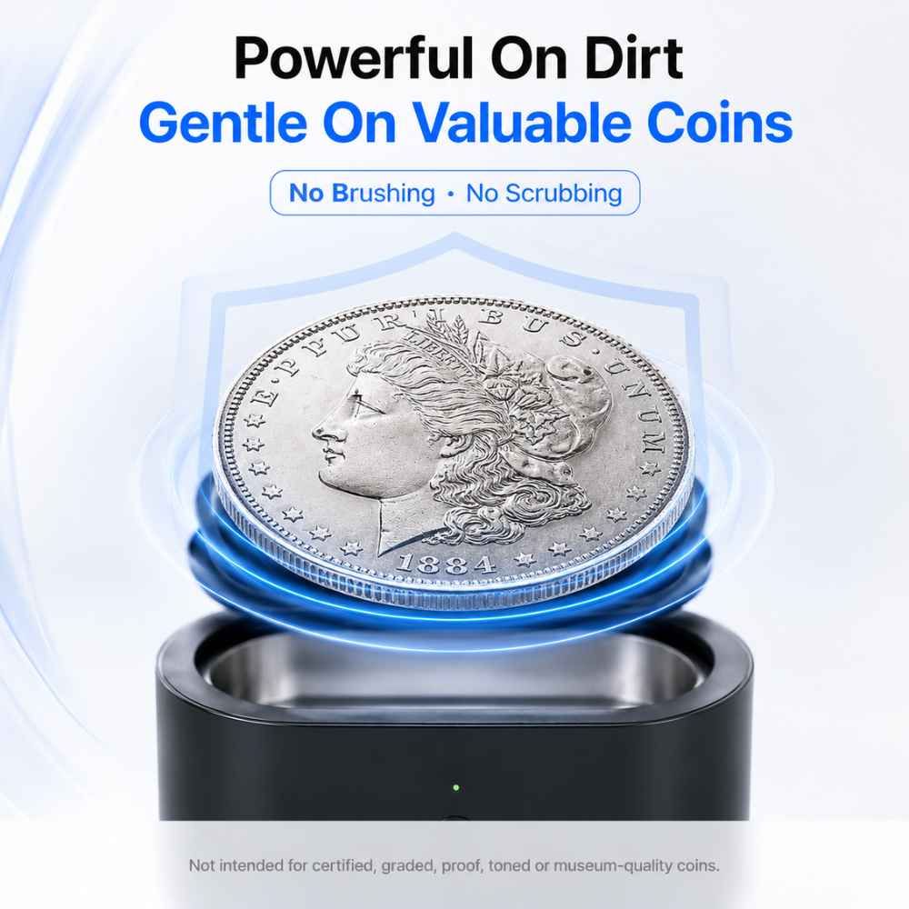 Powerful Ultrasonic coin cleaner