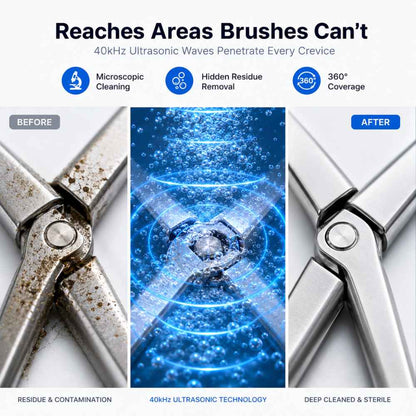 Microscopic cleaning thank to this Ultrasonic instrument cleaner