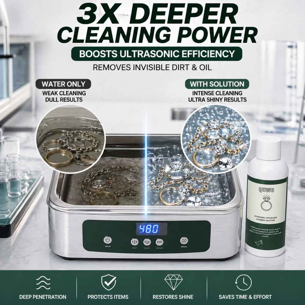 Efficiency of the Ultrasonic jewelry cleaner solution​