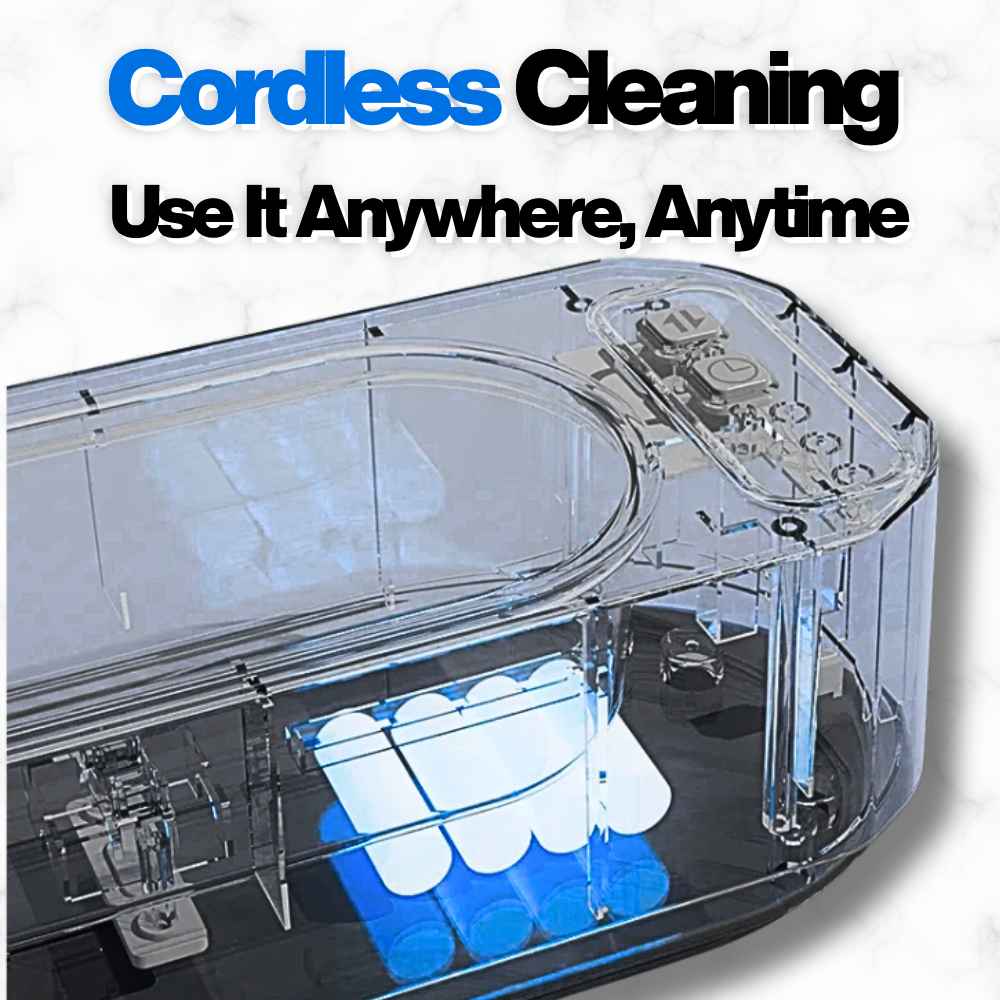 LensWave Ultrasonic Spectacle Cleaner with battery