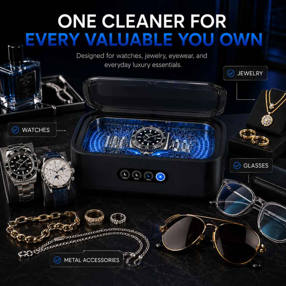 Ultrasonic watch cleaner for every product